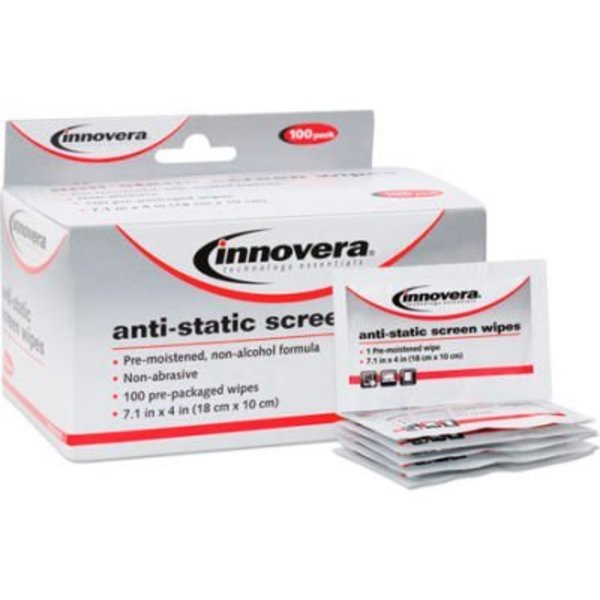 Innovera Screen Alcohol-free Cleaning Wipes, 100/Pack - IVR51516 IVR51516***